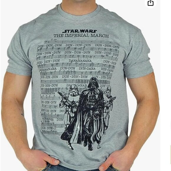STAR WARS Darth Vader March Sheet Short Sleeve T-Shirt, Medium - Picture 1 of 3